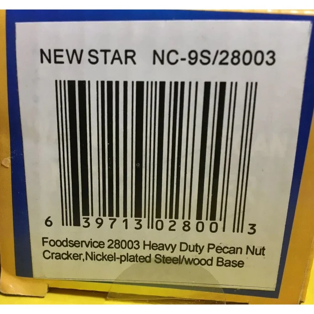 New Star Foodservice 28003 Heavy Duty Pecan Nut Cracker, Nickel-plated